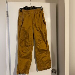 Free People Movement Mustard Yellow Bib Pants with suspenders Medium